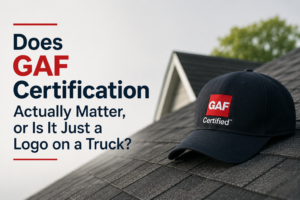 Does GAF Certification Actually Matter? Real Answer for NC Homeowners Comparing Roofers